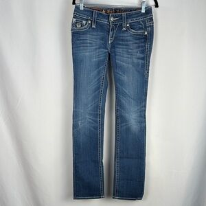 Rock Revival Tori Straight Blue Jeans Size 27